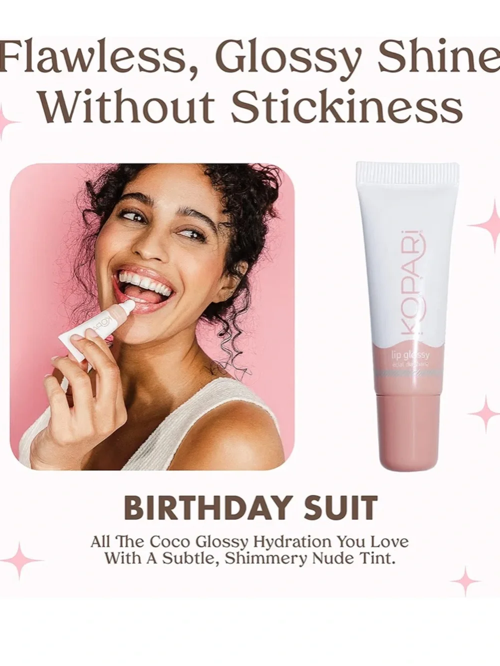 Kopari Moisturizing Lip Glossy in Birthday Suit 10g BRAND NEW IN BOX